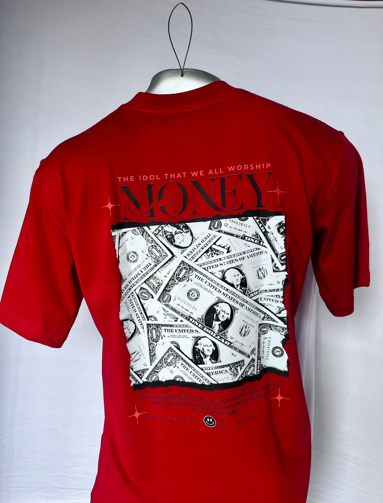 Camiseta roja premium Flow Edition — vista posterior